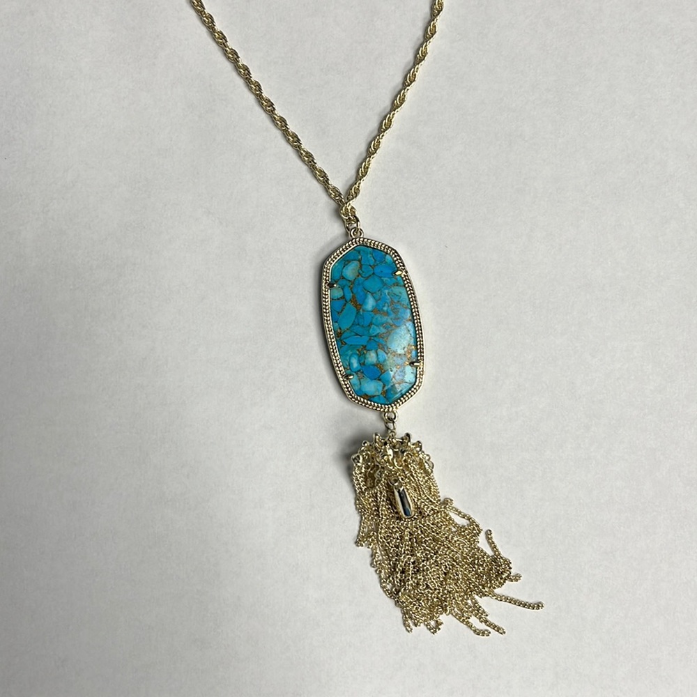 Turquoise tassel Kendra Scott necklace